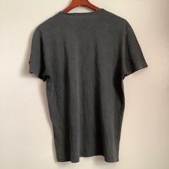 Lucky Brand Triumph Motorcycles Graphic T-Shirt Charcoal Gray Union Jack USA M