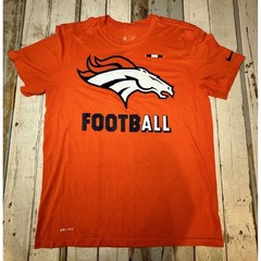 Denver Bronco Nike Dri-Fit Tee NFL Big Mascot Graphic On Field Men’s Size Large