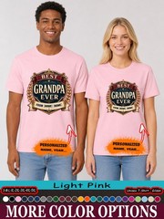 Personalized Best Grandpa Ever Shirt, Custom Name Fathers Day Tee