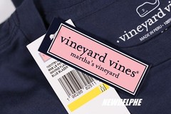 NWT Vineyard Vines Men LS Pocket Crew Tee T-Shirt “WAVING FLAG WHALE EDITION”