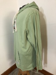 Life is Good Mens XL Longsleeved Hooded Tee Shirt Chillin Grillin Green Pouch
