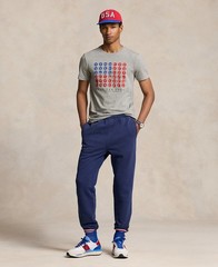 Polo Ralph Lauren T-Shirt Men’s XL Grey Heather Custom Slim Fit Team USA