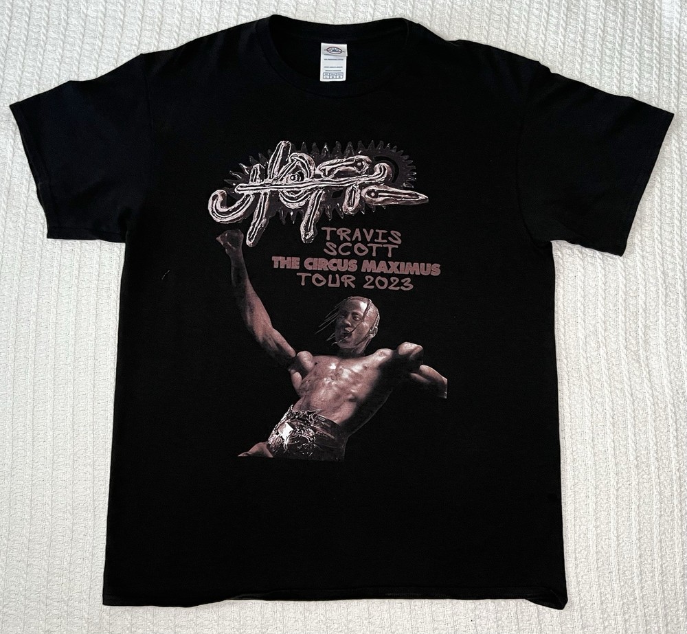 Travis Scott Utopia 2023 Tour T-Shirt LG 21” X 27” Circus Maximus
