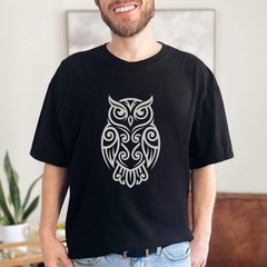 Tribal Owl T-Shirt | Intricate Celtic Knot Wisdom Unisex Unisex Tee Shirt