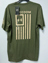 Under Armour 1370810 UA Mens Freedom Flag Marine OD Green/Desert Sand Shirt XXL