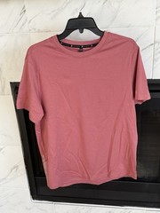 Kenneth Cole Small Tech Crew Neck Knit T-Shirt Brier Rose Super Soft $49