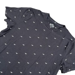 Hollister Must Have Collection Faded Black All Over Print Casual Tee Size XL