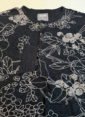 BONOBOS Henley Shirt Men XL Long Sleeve Tropic Floral Resort Weekend Casual Gray