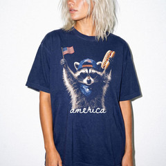 Feral & Free Racoon Comfort Shirt, 4th of July Shirt, USA Independence Day Shirt