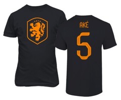 Netherlands Soccer #5 Nathan Ake World Football Adult and Youth T-Shirt