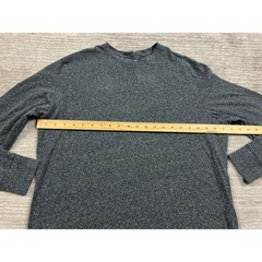 Cremieux T-Shirt Mens L Grey Heathered Long Sleeve Crew Neck Cotton Stretch Logo