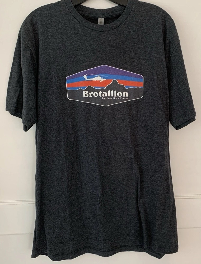 Next Level Apparel Men’s Size L Brotallion Apache Black Freedom. Flight. Fitness