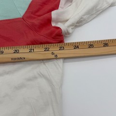 Marine Layer Mens Colorblock Jacob Long Sleeve Tee Mint Coral White L/XL 13398