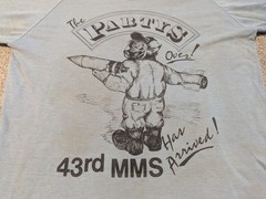 Vintage USAF Shirt Mens Large 43rd MMS Munitions Maintenance Squadron 1980s Ammo