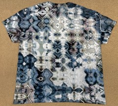 Handmade Ice Tie Dye T-Shirt 2XL Mens Womens Soft Cotton Black Grey Glitch