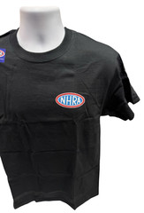 NHRA Drag Racing Vintage Speed For All American Flag Black T-Shirt