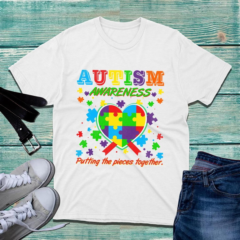 Autism Awareness Putting The Pieces Together T-Shirt Puzzle Pieces Autism Top