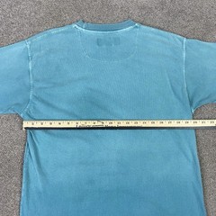VTG 90s Outersport Garment Dyed Natural Pocket T Shirt Medium Blue Gradient
