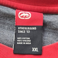 Ecko Unltd. Vintage Long Sleeve Gray And Red Shirt T-shirt Mens XXL 1972 Cotton