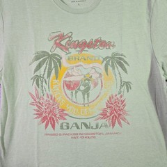 Lucky Brand Ganja Shirt Mens Large Green Smoke Jamaica Weed Casual Faded 420 NWT