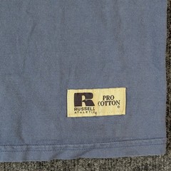 Russell Athletic Pro Cotton Pocket T-Shirt Mens Medium Blue Short Sleeve Tee