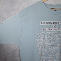 Vintage Burlington Times Shirt Mens Large Vermont Fruit Of The Loom 90s USA