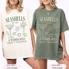Beach Bachelorette Party Shirt Custom Location Bridal Party Tee