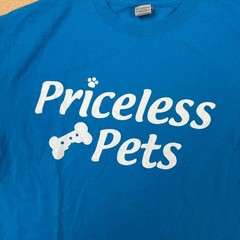 Gildan Heavy Cotton Priceless Pets Rescue Volunteer T-Shirt Blue Size M