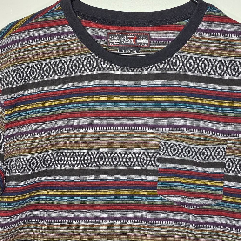 Beautiful Giant Multi color stripes Large retro