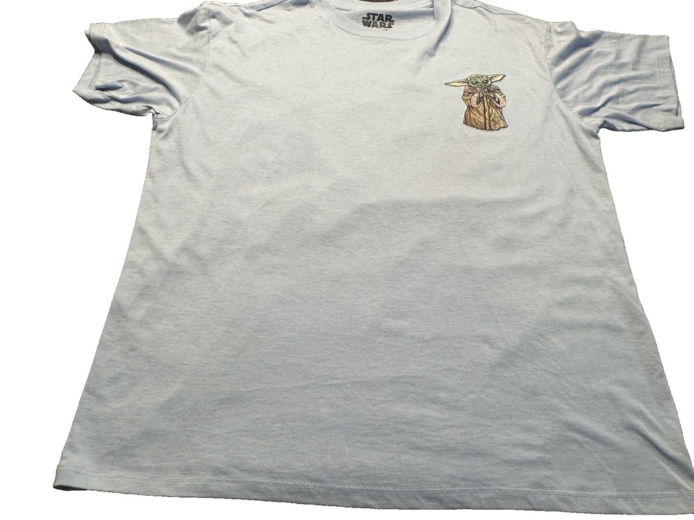 Star Wars Graphic/Path Graphic T-Shirt M Light Blue(Read Listing) L24 W20