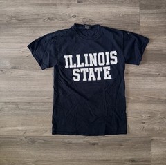 Vintage MV Sport NCAA Illinois State Short Sleeve Tee Shirt Mens Small Black