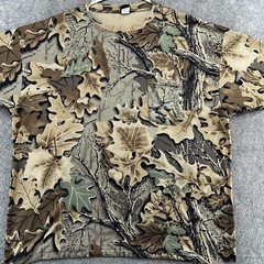VTG Ace Sportswear Shirt Men 2XL Brown Camo Advantage Short Sleeve USA Y2K