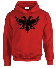 ALBANIAN EAGLE – Funny Retro Albania Flag – Fleece Pullover Hoodie