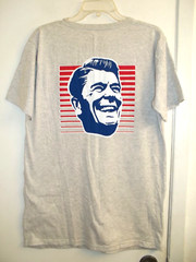 Rowdy Gentleman size Large Ronald Reagan Short Sleeve Pocket T-Shirt Tee Gray