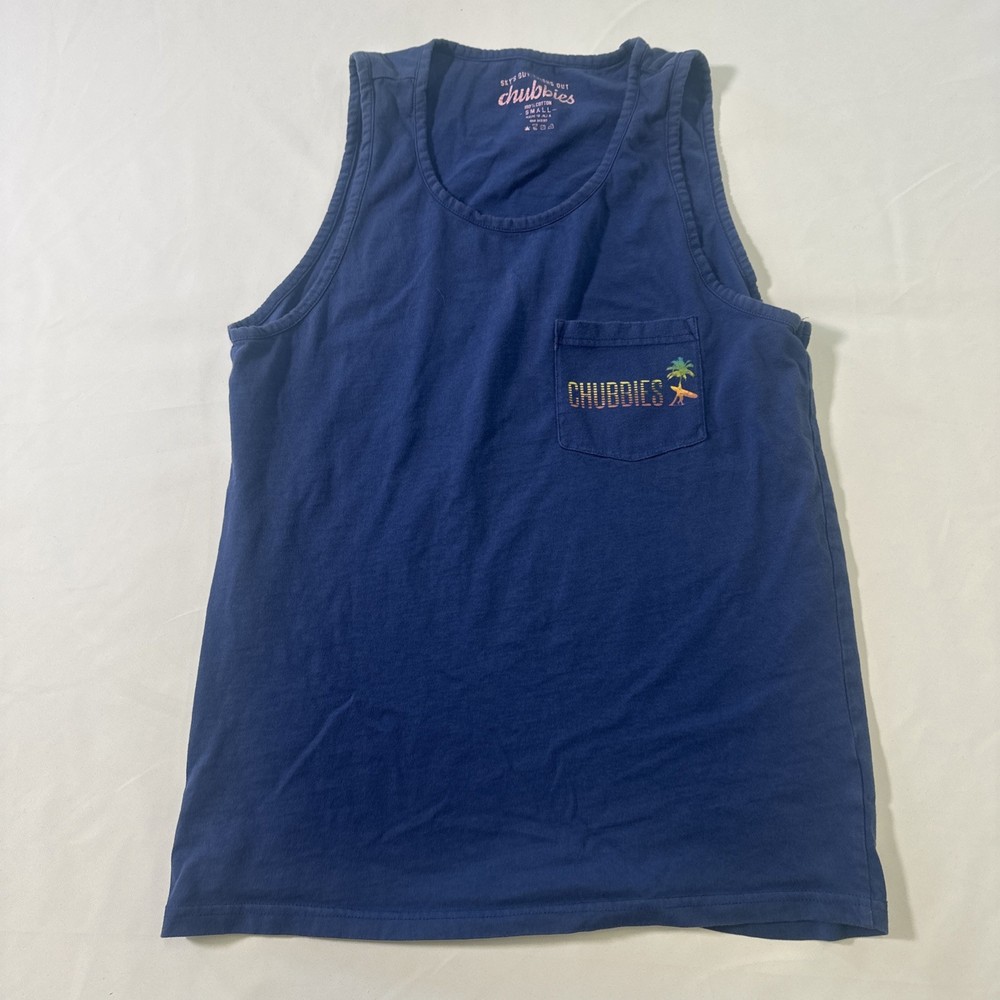 Chubbies Small Blue Tank Top Sleveless