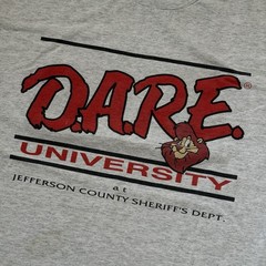 Vintage Y2K D.A.R.E Logo Colorado Graphic T-shirt Adult Size Large Gray