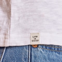 Life is Good. Men’s Sail Into the Sunset Short Sleeve Slub Slim Fit Tee
