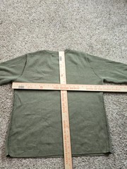 Vintage Lucky Brand Thermal Henley Shirt Mens Medium Green Military Waffle Knit