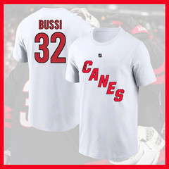 NEW!!! Brandon Bussi #32 Carolina Hurricanes 2026 Player Name & Number Fan Look