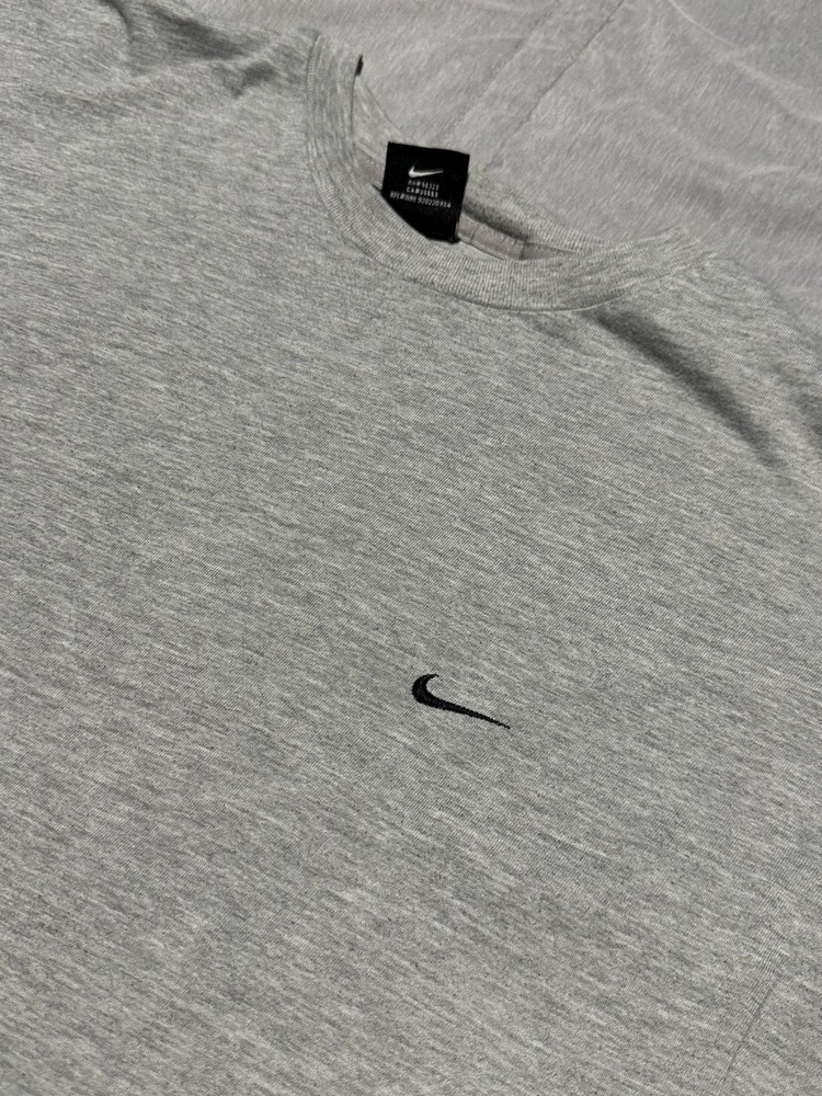Vintage Nike Essential Grey Mini Swoosh Embroidered T-Shirt Men’s XL