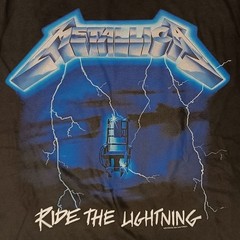 Official Metallica T-Shirt Jersey Original Black Ride the Lightning T-Shirt