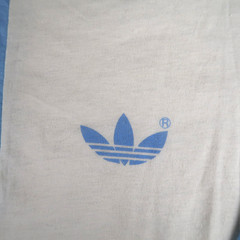 Vintage 80s Adidas T Shirt Single Stitch Henley Baseball Tee USA Sz XL XLarge