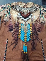 T Shirt Native American Indian Ethnic Aztec Fashion Tribal Brown Trendy Tee Soft