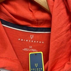 NEW Prince & Fox Long Sleeve Shirt Men Small Orange Hooded NWT $39