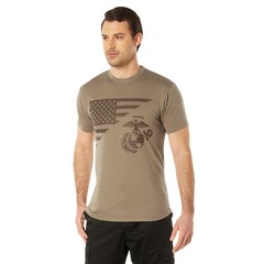 USMC Eagle Globe & Anchor Moisture Wicking T-Shirt – AR 670-1 Coyote Brown