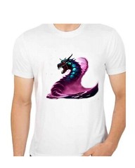 AI Fantasy Art Dragon T shirt for Men Apparel Short Sleeve Clothing