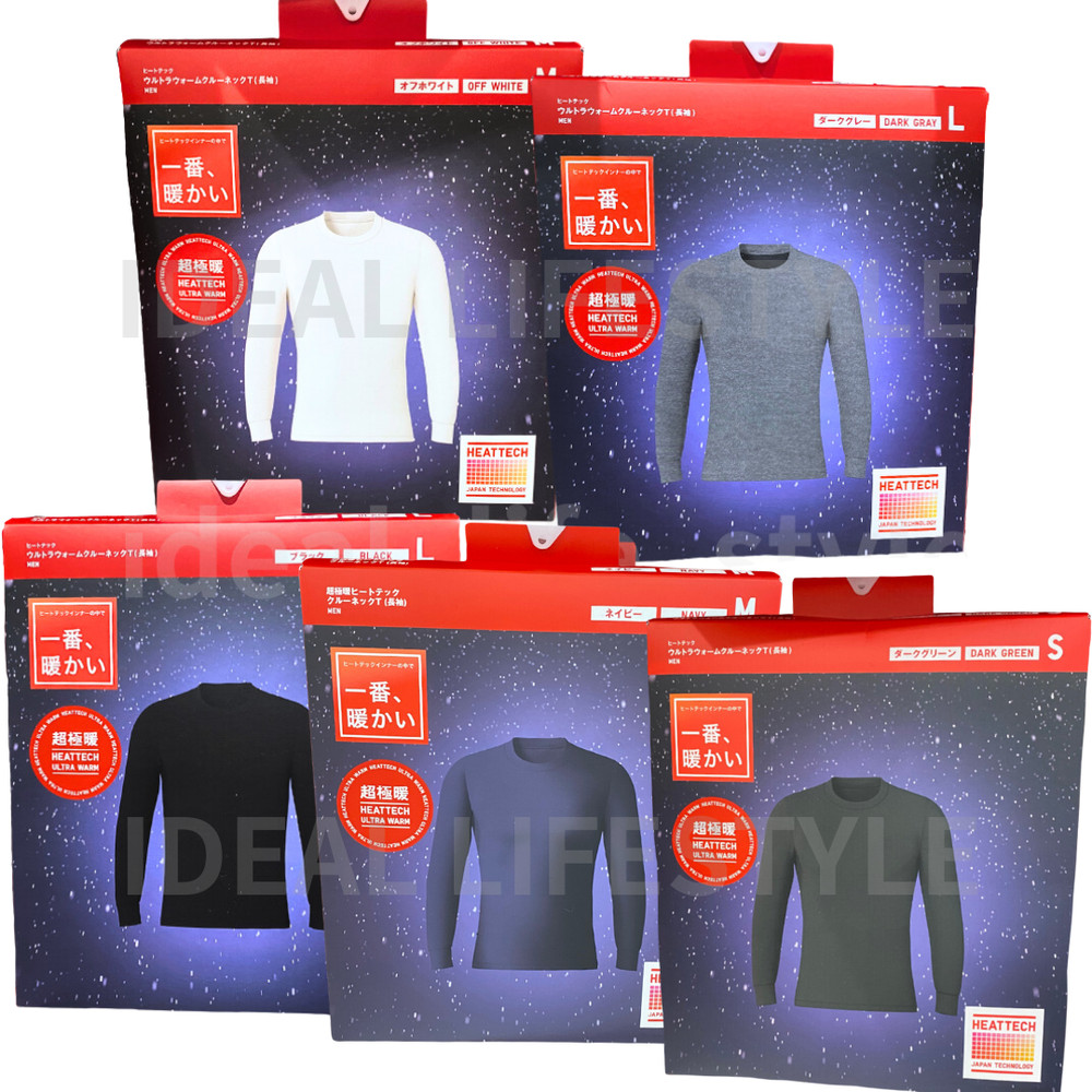 UNIQLO HEATTECH Ultra Warm Crew Neck Long-Sleeve T-Shirt XS-4XL Men 472926 NWT