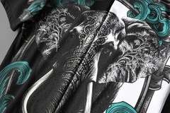 New Fashion Elephant Rhinestone Summer Short Sleeve Luxury Men Trend T-Shirt