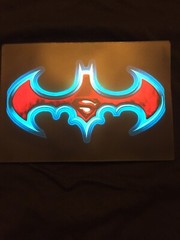 Batman Superman Sound-Activated LED T-Shirt