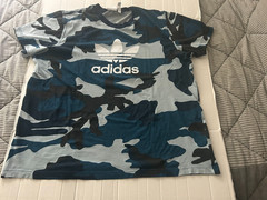 ADIDAS TREFOIL BLUE CAMO SIZE XL SHORTS SLEEVE T-SHIRT…SEE DESCRIPTION’